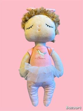Metoo Soft Baby Sleeping Doll 13.6'' 34cm Stylish Curly Hair Plush Girls Toys